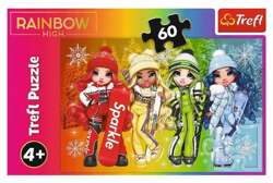 PUZZLE RAINBOW HIGH 60 ELEMENTÓW RADOSNE LALKI UKŁADANKA TREFL 17380