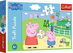 PUZZLE ŚWINKA PEPPA I GEORGE ZABAWY W GRONIE PRZYJACIÓŁ 60 EL. TREFL 17356