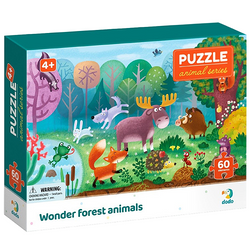 PUZZLE WONDER FOREST ANIMALS ZWIERZĘTA LEŚNE 60 ELEMENTÓW UKŁADANKA DODO