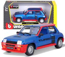 RENAULT 5 TURBO WYŚCIGOWY SAMOCHÓD METALOWY MODEL POJAZD BBURAGO 1/24