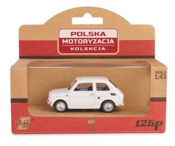 SAMOCHÓD FIAT 126p MALUCH KOLEKCJA PRL MODEL METALOWY 1:43 BIAŁY