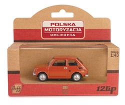 SAMOCHÓD FIAT 126p MALUCH KOLEKCJA PRL MODEL METALOWY 1:43 BRĄZOWY