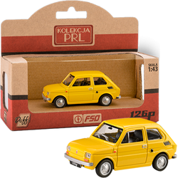 SAMOCHÓD FIAT 126p MALUCH KOLEKCJA PRL MODEL METALOWY 1:43 ŻÓŁTY