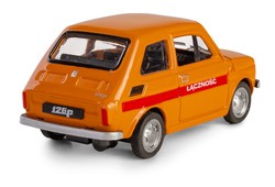 SAMOCHÓD FIAT 126p MALUCH METALOWY KOLEKCJA PRL 1:43 POMARAŃCZOWY ŁĄCZNOŚĆ