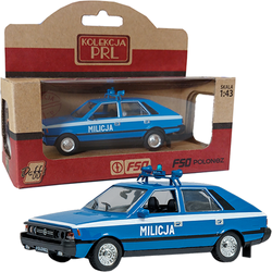 SAMOCHÓD FSO POLONEZ 1500 BOREWICZ MILICJA PRL METAL 1:43