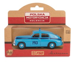 SAMOCHÓD WARSZAWA M-20 MO MILICJA KOLEKCJA PRL MODEL METALOWY 1:43 