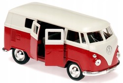 SAMOCHÓD WELLY 1:34 1963 VOLKSWAGEN T1 BUS RED