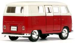 SAMOCHÓD WELLY 1:34 1963 VOLKSWAGEN T1 BUS RED