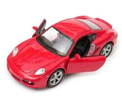 SAMOCHÓD WELLY 1:34 PORSCHE CAYMAN S CZERWONY