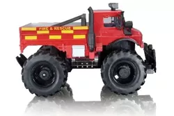 SAMOCHÓD ZDALNIE STEROWANY MERCEDES-BENZ UNIMOG STRAŻ 1:16 PILOT RC AUTO 