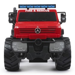 SAMOCHÓD ZDALNIE STEROWANY MERCEDES-BENZ UNIMOG STRAŻ 1:16 PILOT RC AUTO 