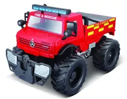 SAMOCHÓD ZDALNIE STEROWANY MERCEDES-BENZ UNIMOG STRAŻ 1:16 PILOT RC AUTO 