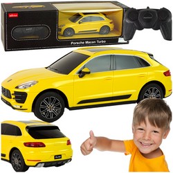 SAMOCHÓD ZDALNIE STEROWANY R/C PORSCHE MACAN TURBO 1:24 ŻÓŁTY RASTAR