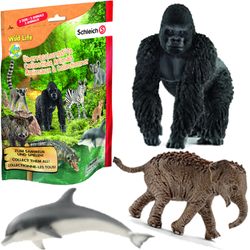 SCHLEICH DZIKIE ZWIERZĘTA NIESPODZIANKI 3W1 FIGURKI RĘCZNIE MALOWANE 