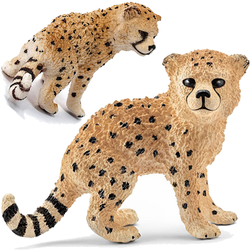 SCHLEICH GEPARD MŁODY FIGURKA KOLEKCJONERSKA WILD LIFE RĘCZNIE MALOWANA