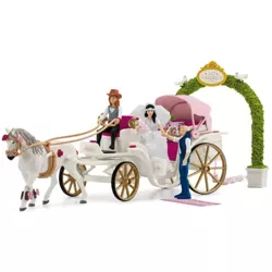 SCHLEICH HORSE CLUB POWÓZ WESELNY Z KONIEM ŚLUB FIGURKA RĘCZNIE MALOWANA