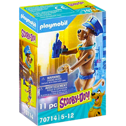 SCOOBY DOO PLAYMOBIL FIGURKA RUCHOMA PIES POLICJANT Z PODSTAWKĄ RADIO