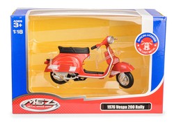 SKUTER VESPA 1976 200 RALLY CZERWONY MODEL METALOWY POJAZD 1:18