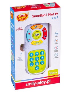 SMARTFON PILOT TELEFON EDUKACYJNY 2w1 NAUKA CYFEREK GRA MÓWI PL SMILY PLAY