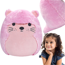 SQUISHMALLOWS FUZZAMALLOWS RÓŻOWY KOTEK ANU WŁOCHATA MASKOTKA PLUSZAK 30 cm