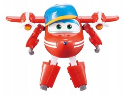 SUPER WINGS FLIP SAMOLOT TRANSFORMUJĄCY ROBOT 2w1 JEŹDZI ŚMIGŁA CZAPKA