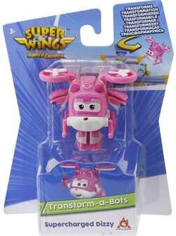 SUPER WINGS TRANSFORM-A-BOTS SUPERCHARGED DIZZY FRUNIA FIGURKA SAMOLOT