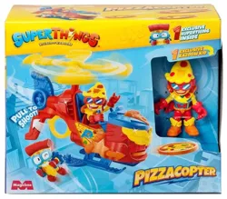 SUPER ZINGS SUPERTHINGS PIZZACOPTER HELIKOPTER Z WYRZUTNIĄ DYSKÓW FIGURKA