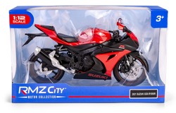 SUZUKI GSX-R1000R 2021 CZERWONY MOTOCYKL MODEL METALOWY POJAZD 1:12