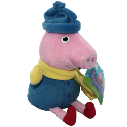 ŚWINKA PEPPA GEORGE MASKOTKA PLUSZAK 20CM ZIMOWE UBRANKO