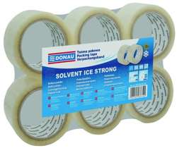 TAŚMA PAKOWA PRZEZROCZYSTA DONAU SOLVENT ICE STRONG 48mm 60M MOCNA 36 SZTUK