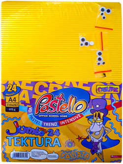 TEKTURA FALISTA  A4 24 ARK. KOLOROWA - PASTELLO