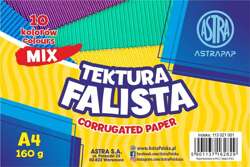 TEKTURA FALISTA ASTRA DWUWARSTWOWA 160G 10 KOLORÓW PAPIER KARBOWANY