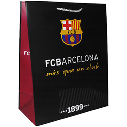 TORBA PREZENTOWA TOREBKA FC BARCELONA SZEROKIE DNO 32x27x10 CM EUROCOM 1SZT