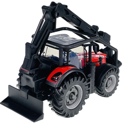 TRAKTOR METALOWY  MASSEY FERGUSON 6740S ŁADOWARKA Z NAPĘDEM MODEL BBURAGO