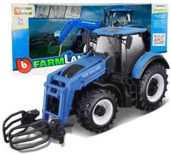 TRAKTOR METALOWY NEW HOLLAND T7 ŁADOWACZ CZŁOWY MODEL BBURAGO 1/32