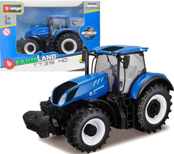 TRAKTOR METALOWY NEW HOLLAND T7 Z NAPĘDEM CIĄGNIK ROLNICZY MODEL BBURAGO