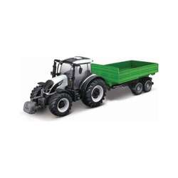 TRAKTOR METALOWY VALTRA N174 Z PRZYCZEPĄ ROLNICZĄ NAPĘD MODEL BBURAGO