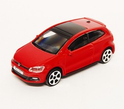 VOLKSWAGEN POLO GTI CZERWONY SAMOCHÓD METALOWY AUTO MODEL BBURAGO 1:43