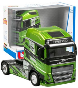 VOLVO FH16 ZIELONY TIR SAMOCHÓD METALOWY POJAZD STREET FIRE BBURAGO 1:43