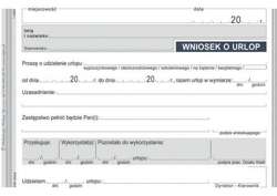 WNIOSEK O URLOP DRUK A6 TYP 515-5 A6 40 KARTEK MICHALCZYK I PROKOP 