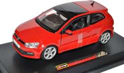 WV POLO GTI MARK 5 CZERWONY SAMOCHÓD METALOWY POJAZD MODEL BBURAGO 1/24