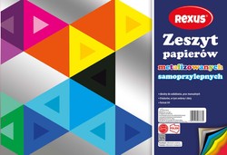 WYCINANKA SAMOPRZYLEPNA METALIZOWANA A4/8 BENIAMIN REXUS PAPIER KOLOROWY