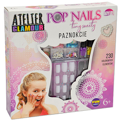 ZESTAW DO PAZNOKCI ATELIER GLAMOUR POP NAILS MANICURE LAKIERY OZDOBY 230 EL