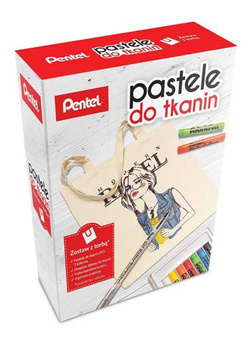 ZESTAW PASTELE DO TKANIN 7 KOL I TORBA - PENTEL