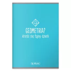 ZESZYT A5 GŁADKI CZYSTY 32 KARTKI DO GEOMETRII ZE ŚCIĄGĄ HERLITZ