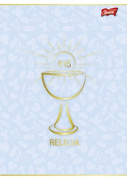 ZESZYT DO RELIGII A5 32 KARTKI W KRATKĘ RELIGIA LAMINOWANY UNIPAP