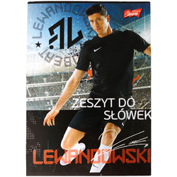 ZESZYT DO SŁÓWEK W KRATKĘ A6/16 KARTEK ROBERT LEWANDOWSKI 4w1 NOTES