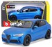 ALFA ROMEO STELVIO NIEBIESKI SAMOCHÓD METALOWY MODEL POJAZD BBURAGO 1/24