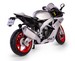 APRILLA 2021 RSV4 RR1000 SREBRNY WYŚCIGOWY MOTOCYKL MODEL METALOWY 1:12