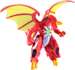 BAKUGAN DRAGONOID FIGURKA KOLEKCJONERSKA 3w1 CZERWONY SMOK KARTY ŻETON